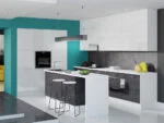 Vella biały połysk beton ciemny