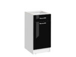 Szafka z szufladą 40 cm w kolorze czarny połysk EcoModel