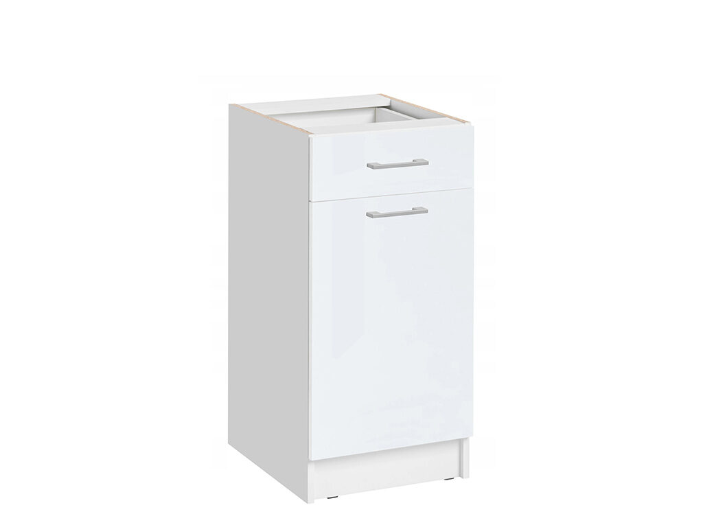 szafka z szufladą 40 cm w kolorze biały struktura EcoModel