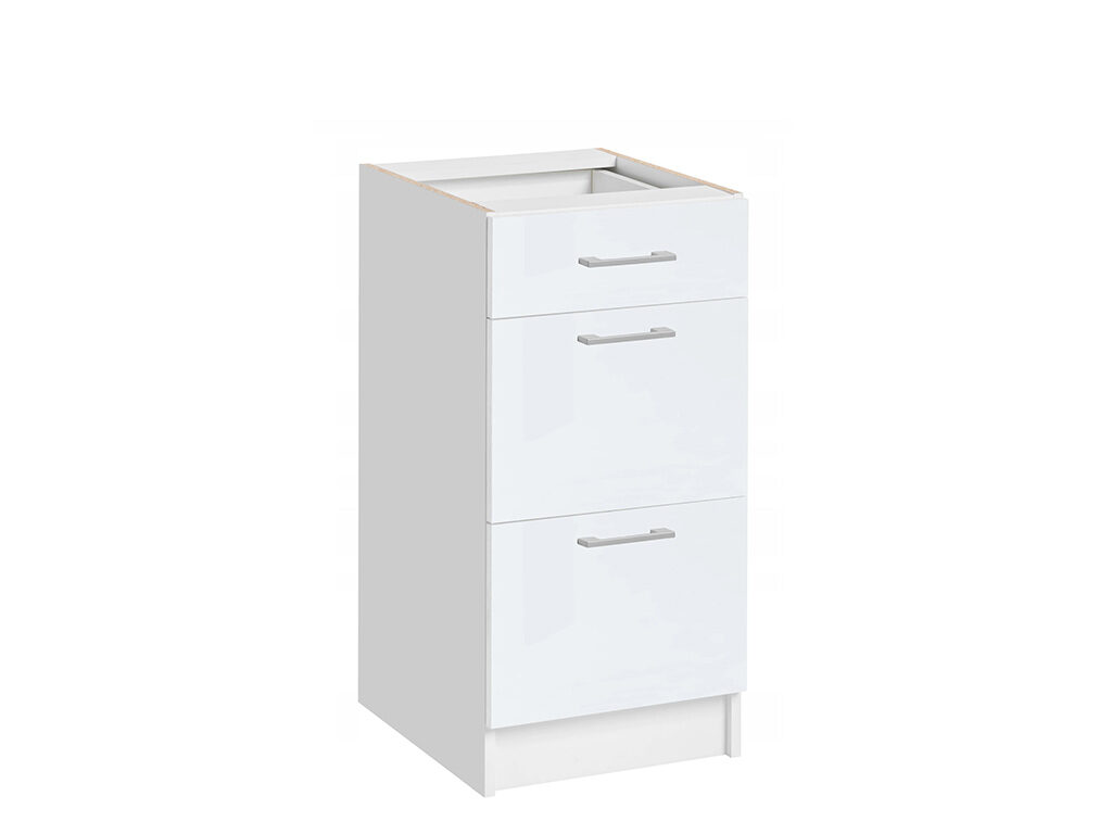szafka z 3 szufladami 40 cm w kolorze biały struktura EcoModel