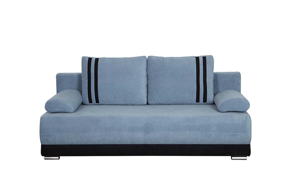 Nero-niebieska kanapa bez boków