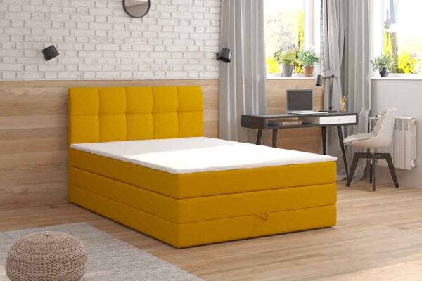 Łóżko tapicerowane VISALIA 120 cm z pojemnikiem