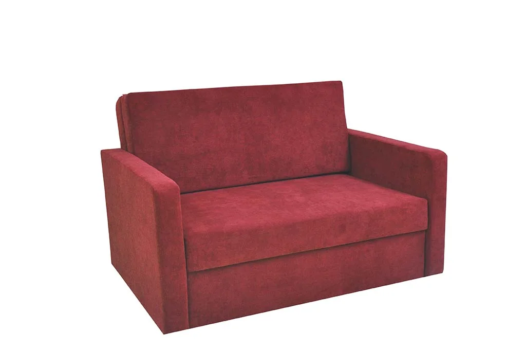 sofa FUN dwuosobowa kanapa rozkładana czerwona