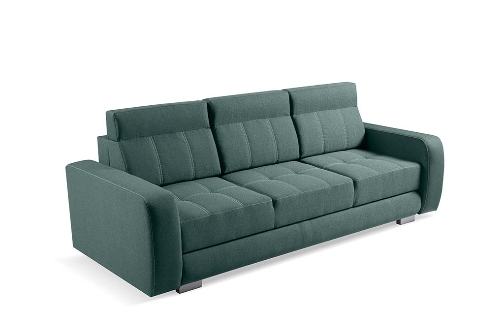 zielona kanapa z wysokimi oparciami Comfortis