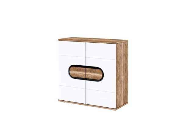 komoda dąb craft złoty i biały połysk