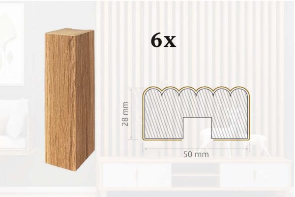 LAMELE - komplet 6 szt. lameli w kształcie LW2