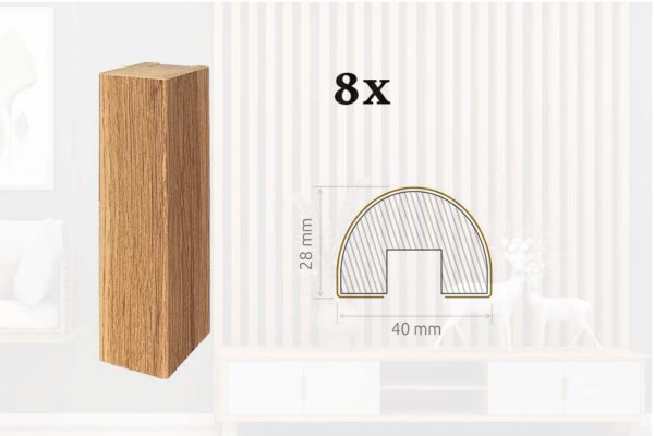 LAMELE - komplet 8 szt. lameli w kształcie LW5