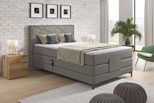 Łóżko kontynentalne HOLME 100 cm z elektryczną regulacją