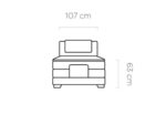 Łóżko kontynentalne WAVE 120 cm elektrycznie sterowane - obrazek 4