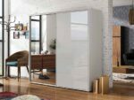 Szafa ALBA 11 z drzwiami przesuwnymi. Front lacobel i lustro