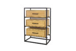 komoda debowa metal kd370 kolor naturalny