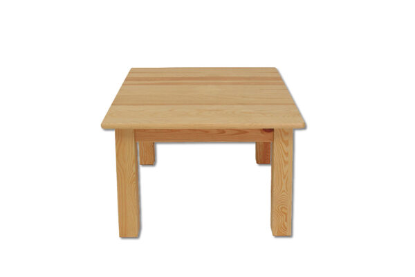 Stolik z drewna sosnowego, kwadratowy blat, prosta konstrukcja
