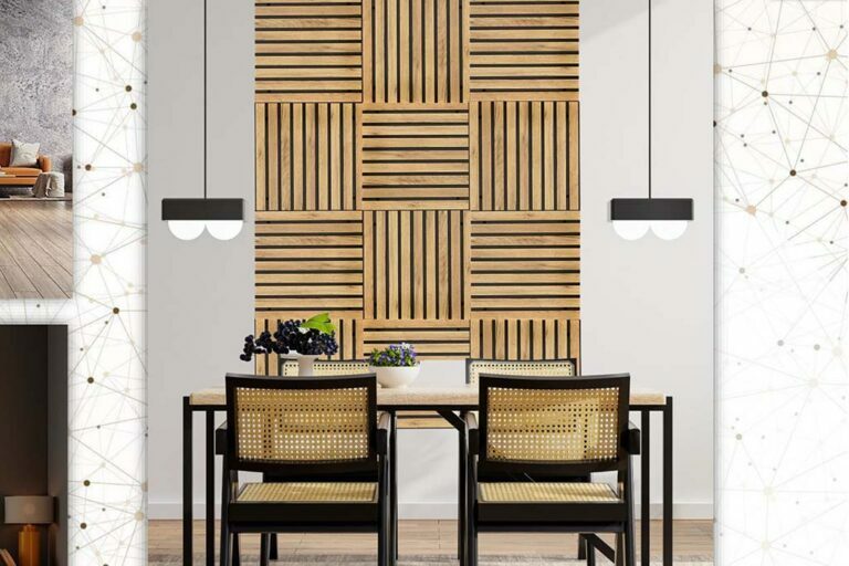 KORA Panel ścienny z lamelami. KBF Meble