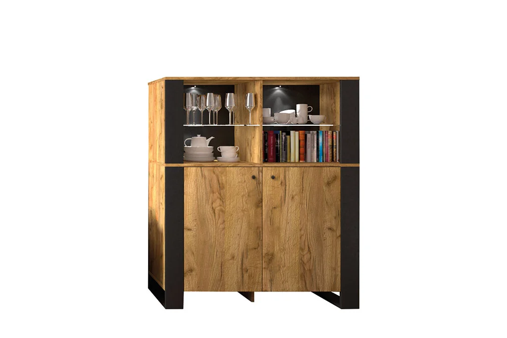 Wood witryna komoda 1