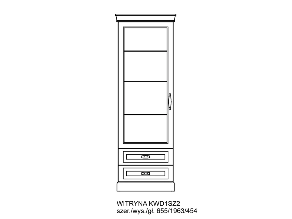 witryna jednodrzwiowa