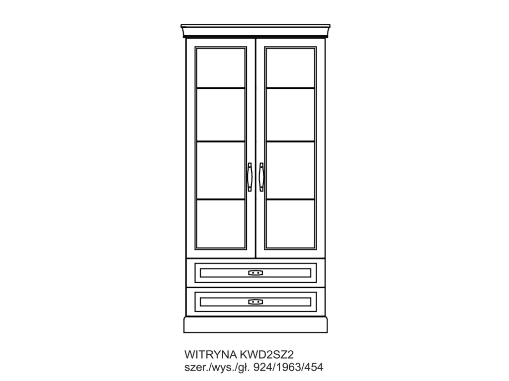 witryna dwudrzwiowa