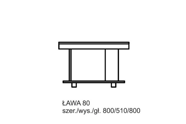 Kolekcja DIVUM. Ława 80