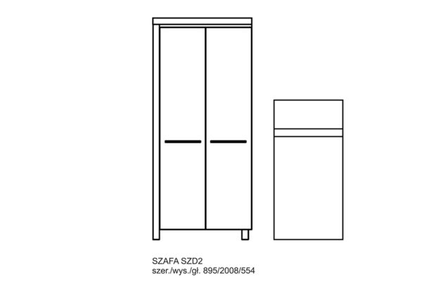 Kolekcja DIVUM. Szafa SZD2