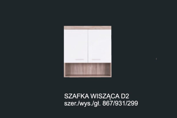 Kolekcja JUNIOR. Szafka wisząca D2