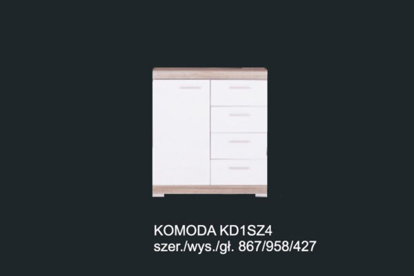 Kolekcja JUNIOR. Komoda KD1SZ4