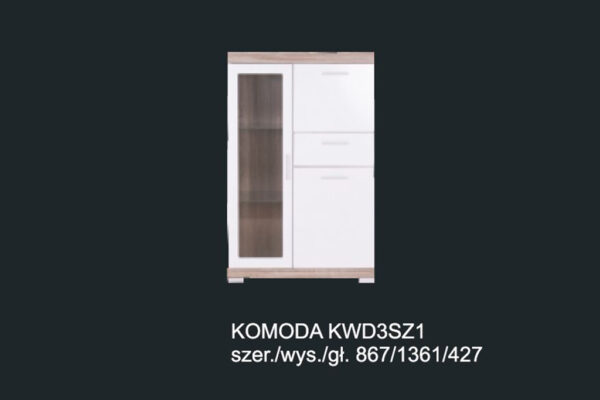 Kolekcja JUNIOR. Komoda KWD3SZ1