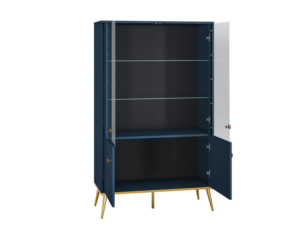 mebel do salonu komoda koloru błękit ciemny