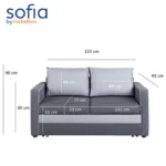 Sofa Dakota 2DL Inaris96/Inaris91 funkcja spania - obrazek 4