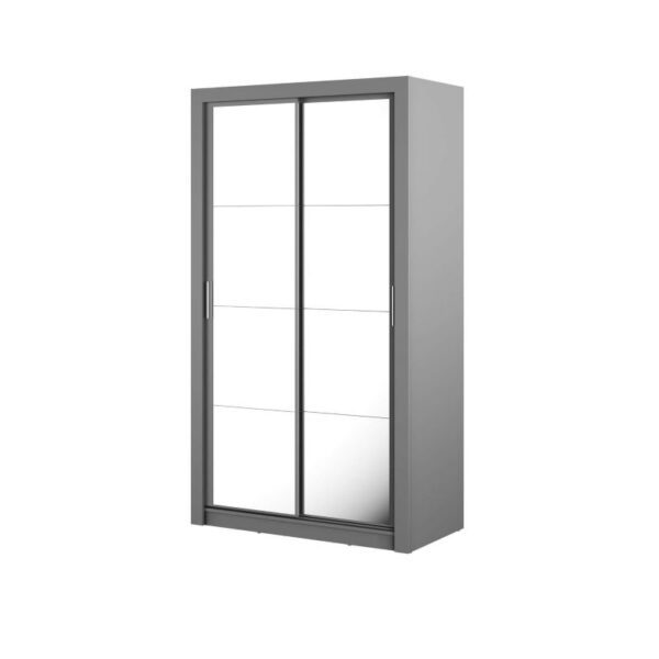 Szafa przesuwna dwudrzwiowa z lustrami AR-19 Kolekcja ARTI 120 cm Szara