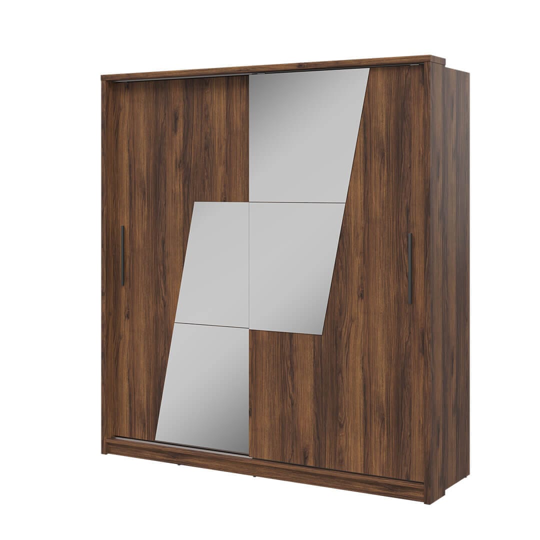 Szafa_ar24 Szafa przesuwna dwudrzwiowa z lustrami AR-24 Kolekcja ARTI 200 cm Dąb catania - obrazek 1