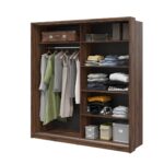 Szafa przesuwna dwudrzwiowa z lustrami AR-24 Kolekcja ARTI 200 cm Dąb catania - obrazek 3