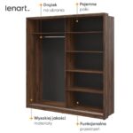 Szafa przesuwna dwudrzwiowa z lustrami AR-24 Kolekcja ARTI 200 cm Dąb catania - obrazek 4