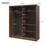 Szafa przesuwna dwudrzwiowa z lustrami AR-24 Kolekcja ARTI 200 cm Dąb catania - obrazek 5