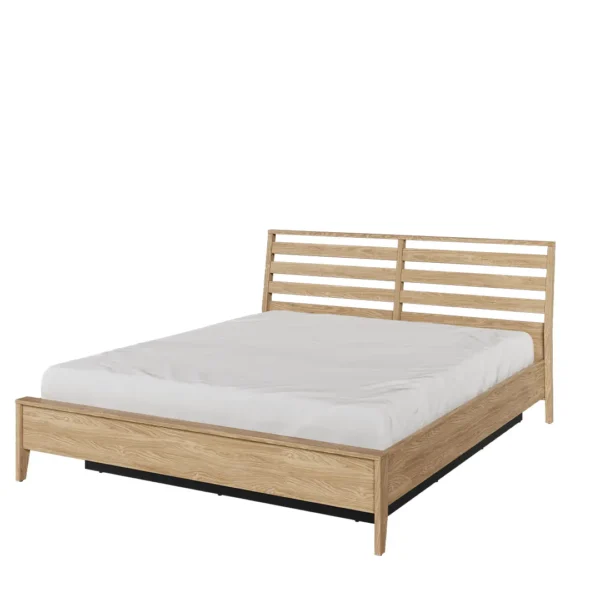 Łóżko do sypialni z pojemnikiem CZ-02 160x200 Kolekcja COZY Dąb olejowany