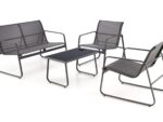 CONOR zestaw ogrodowy ( sofa + fotel 2x + ława ), ciemny popiel / jasny popiel (1p=1set)