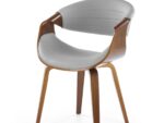 K544 krzesło popielaty / orzechowy