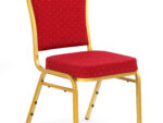 K66 krzesło bordowy, stelaż złoty (1p=1szt)