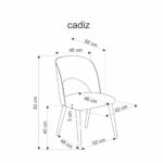 CADIZ krzesło dąb naturalny / popiel (1p=2szt) - obrazek 11