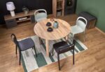 RINGO stół kolor blat dąb craft, nogi - dąb craft (102-142x102x76 cm) (2p=1szt) - obrazek 5