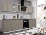 ecoPro Zestaw szafek kuchennych 2,8 m. Szafki górne kolor kamienny, dolne: kubanit