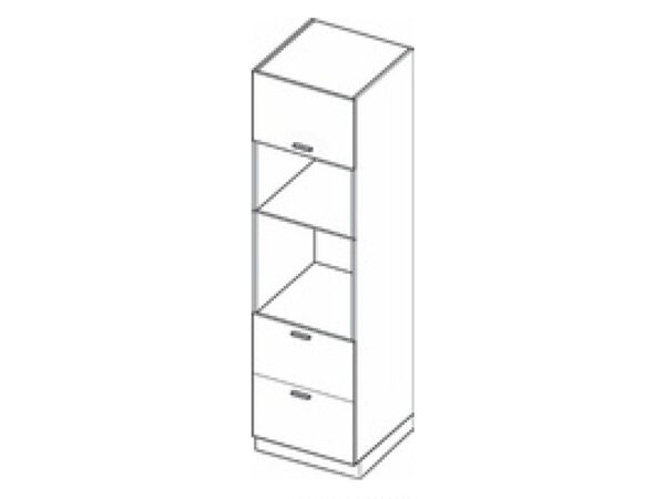 Kolekcja BLANKA Słupek SPS 6/2/2357 do zabudowy piekarnika i mikrofalówki - 60 cm. Front laminowany