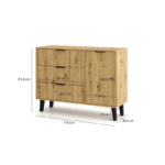 Kolekcja BORG DUO komoda 1d3s dąb artisan - obrazek 4