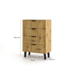 Kolekcja BORG DUO komoda 4s dąb artisan - obrazek 4