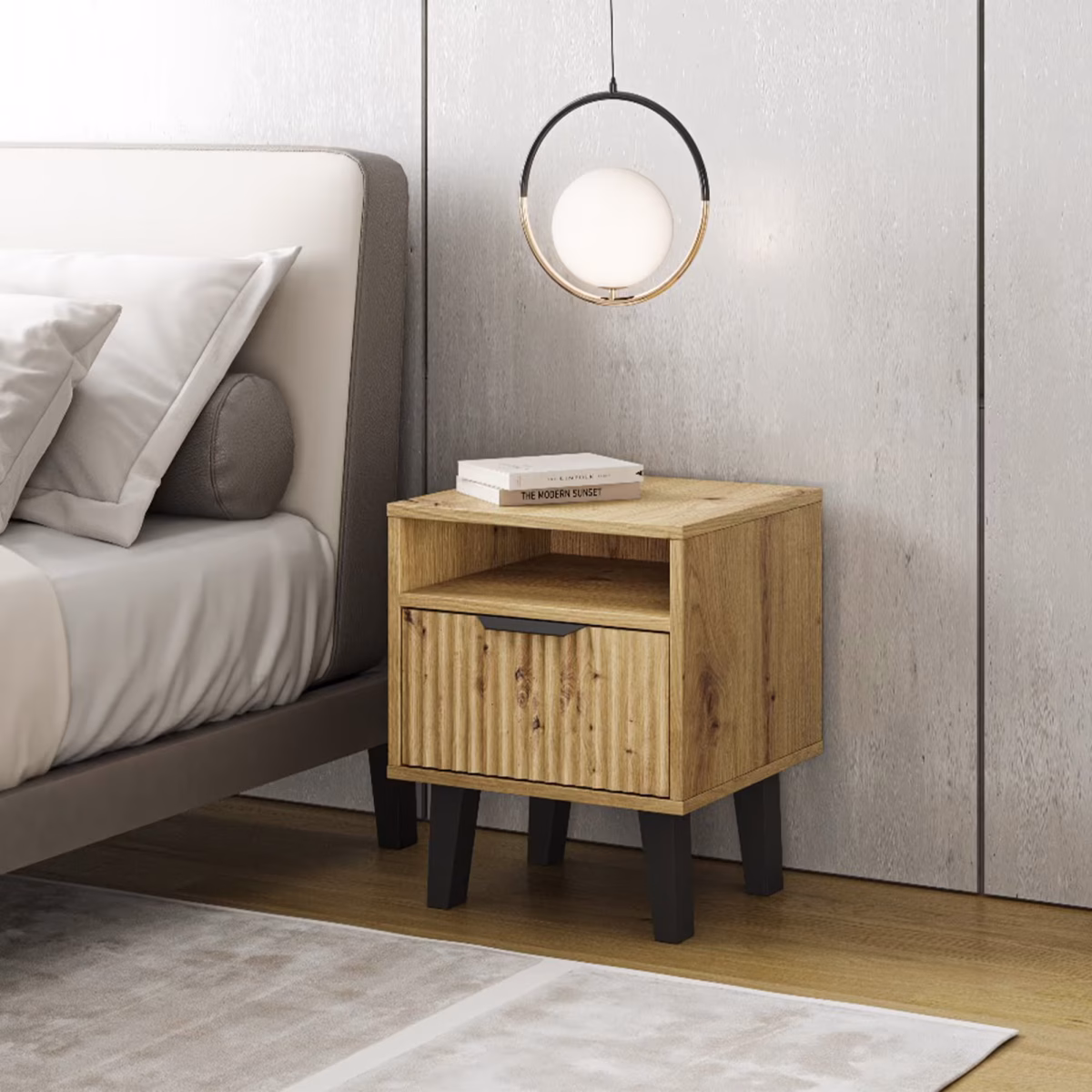 Kolekcja BORG DUO szafka nocna 1s dąb artisan - obrazek 3