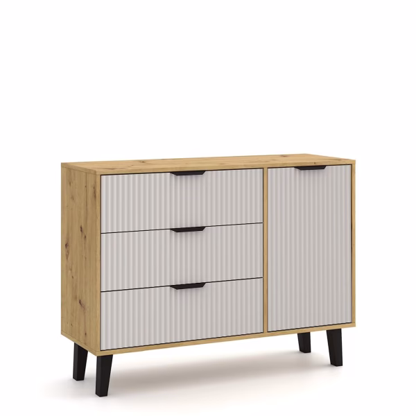 Kolekcja BORG DUO komoda 1d3s dąb artisan / kaszmir