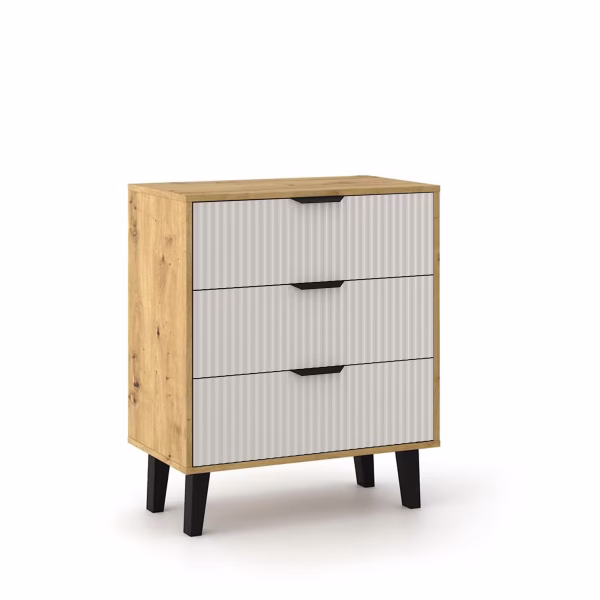 Kolekcja BORG DUO komoda 3s dąb artisan / kaszmir