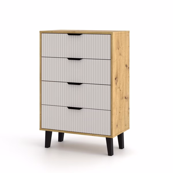 Kolekcja BORG DUO komoda 4s dąb artisan / kaszmir