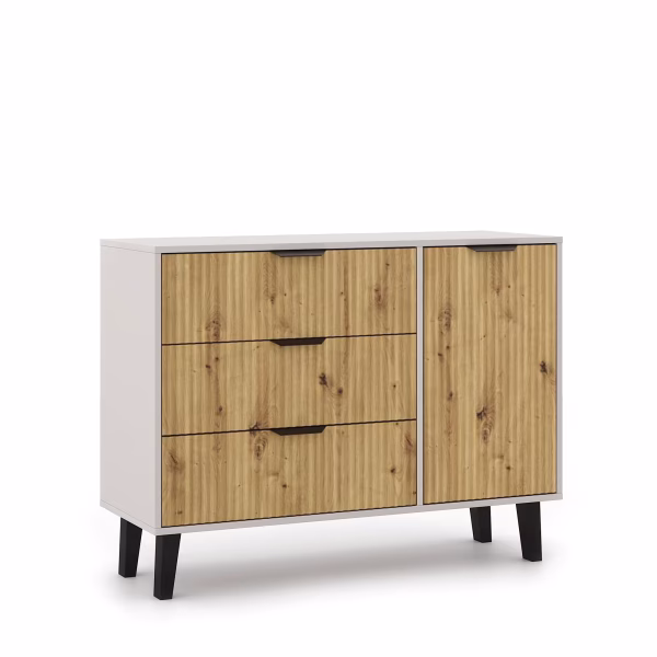 Kolekcja BORG DUO komoda 1d3s kaszmir / dąb artisan