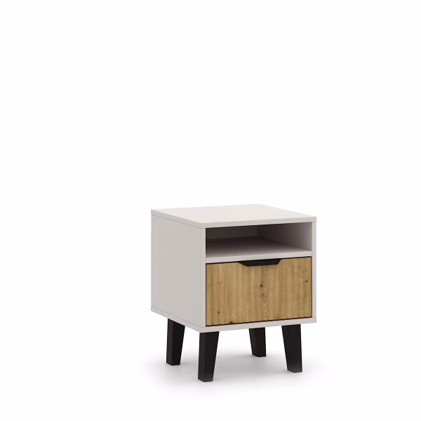 Kolekcja BORG DUO szafka nocna 1s kaszmir / dąb artisan