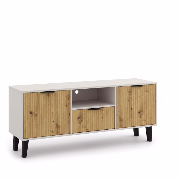 Kolekcja BORG DUO szafka RTV 2d1s kaszmir / dąb artisan