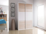 Kolekcja BOSS szafa 125 x 210 cm Dąb Sonoma / Biały Połysk Pas - obrazek 4